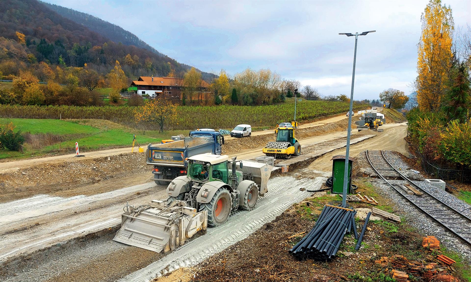 Am Rand der Schwäbischen Alb wird kräftig gebaut.